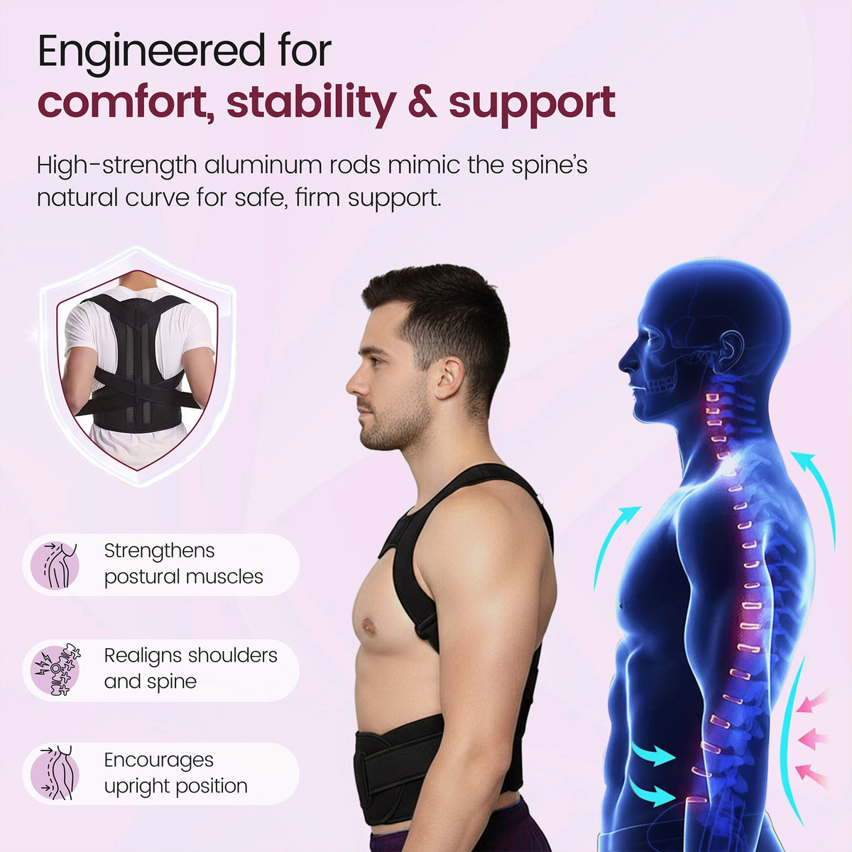 Posture corrector worn