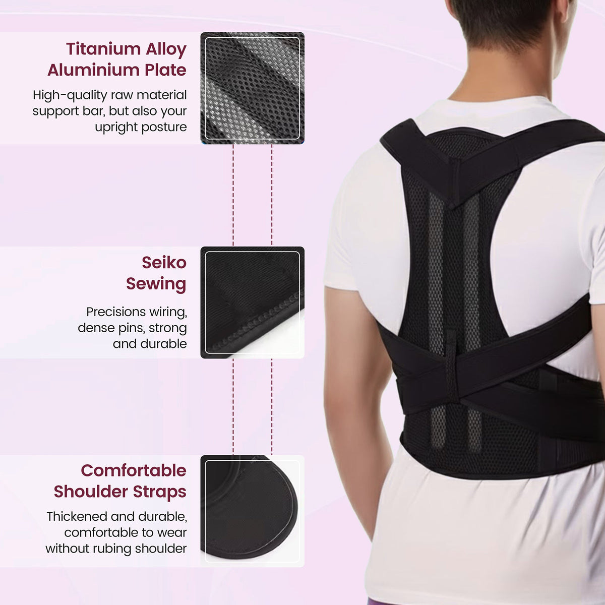 Posture corrector back view