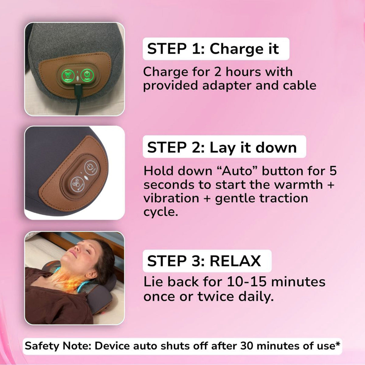 Neck pillow features
